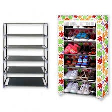 Foldable 4 layer shoe organizer cabinet
