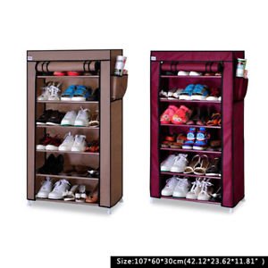 Foldable 4 layer shoe organizer cabinet