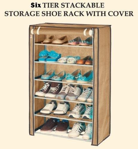 Foldable 4 layer shoe organizer cabinet