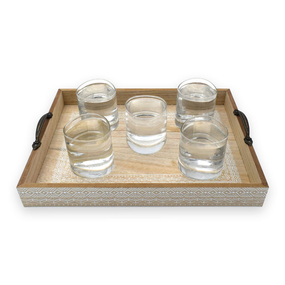 wooden serving tray